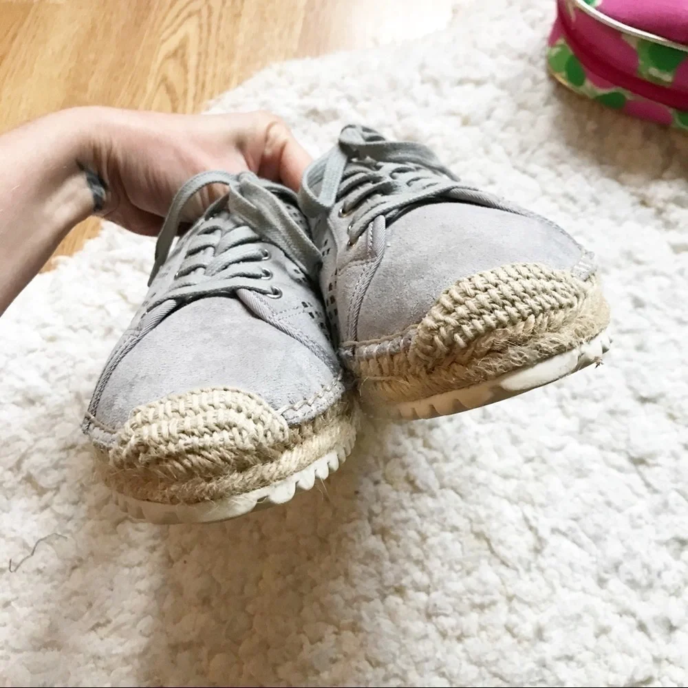 Marc Fisher Baila Perforated Fabric Espadrille Size 7.5